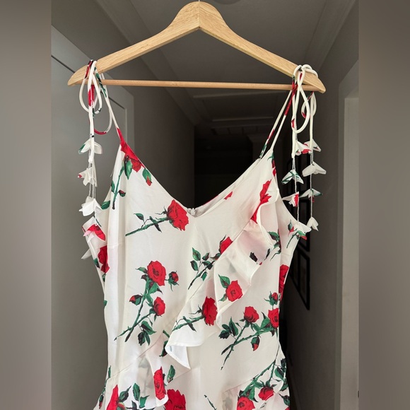NWT | Rare London | Rose Petal Detail Maxi Dress | Sz 6 - Picture 8 of 13
